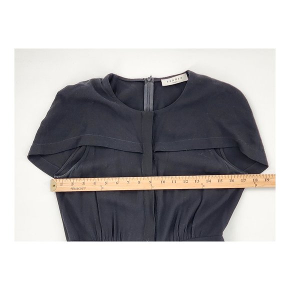 SANDRO Sleeveless Cape Shirt Dress - Picture 5 of 8